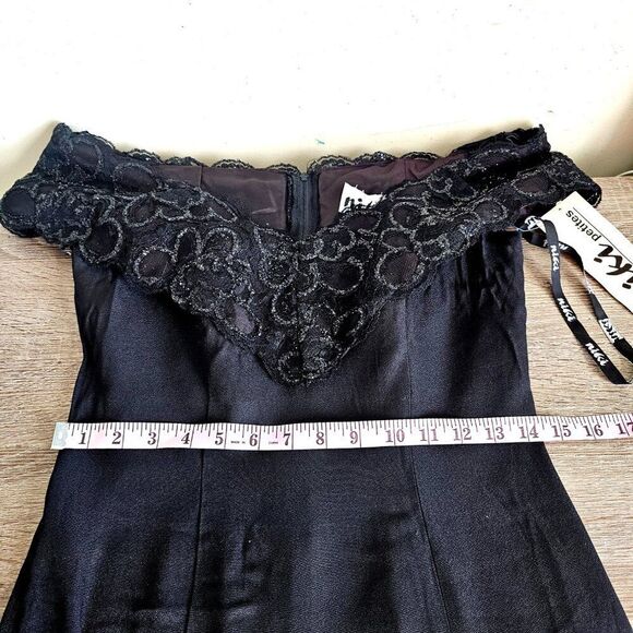 NWT Niki Originals Vintage Black Evening Dress Size 4 - Picture 8 of 10